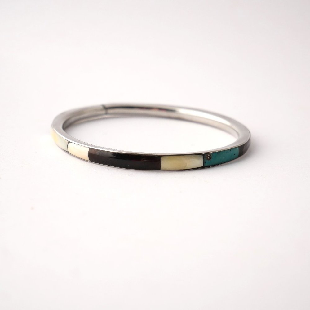 Multi-stone Inlay Bangle